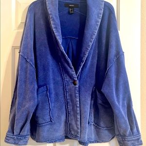 Forever 21 oversized sweatshirt jacket